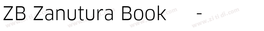ZB Zanutura Book 粗体字体转换